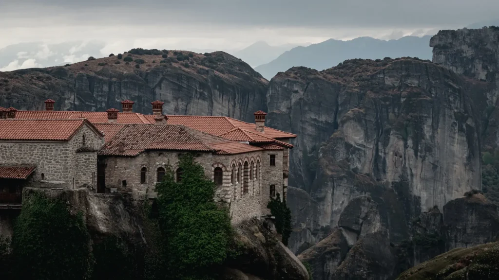 Meteora a monastery on the hill